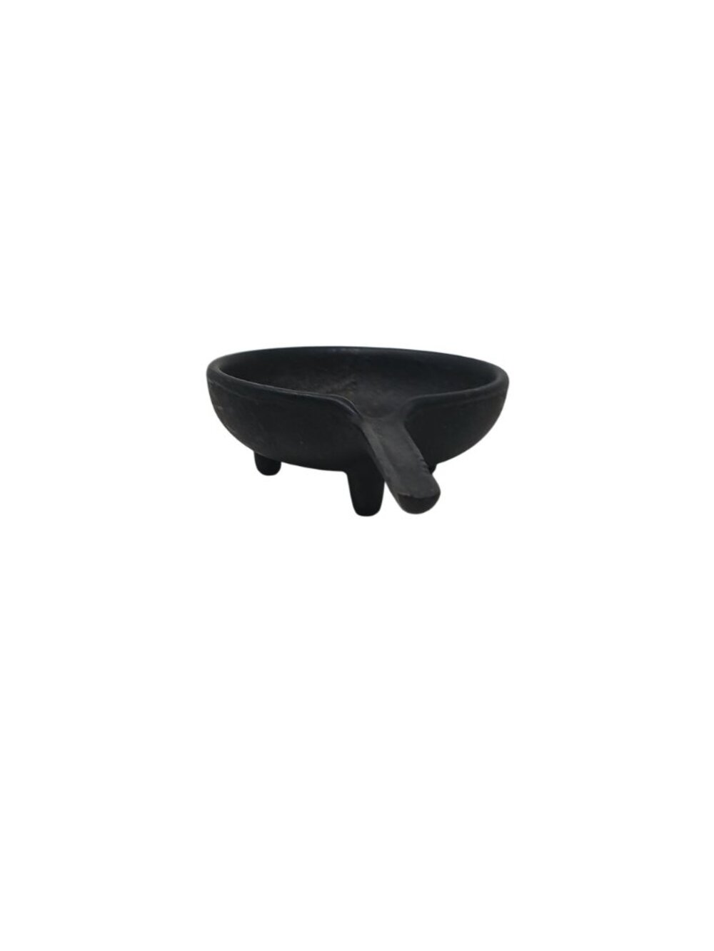 Ashtray Cast Iron Miniature  3 Footed Spider Pot 4.75" Long W/Handle VTG #WS-3 - Picture 9 of 10